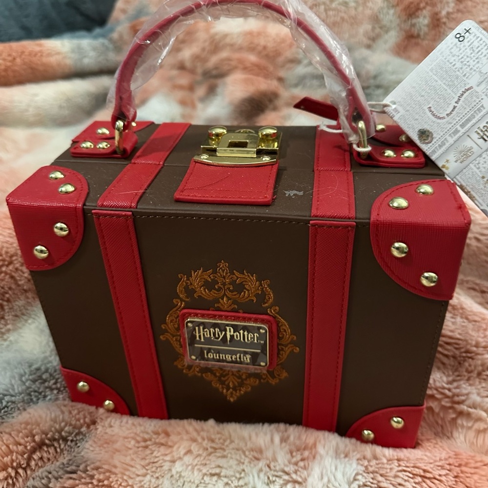 Loungefly Harry Potter Red and Brown Trunk Mini Bag